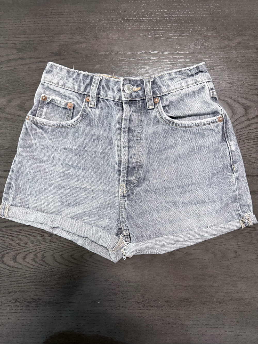 Zara Women’s Denim Gray Cotton Shorts Size 2